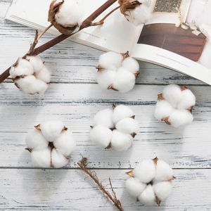 Faux bloemen groen witte katoenen kop kunstmatige bloemen diy kerst krans accessoires huis natuurlijke gedroogde bloem slinger bloem wandmateriaal J220906