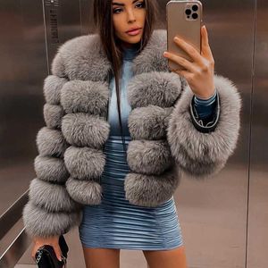 Fausse fourrure Maomaokong 2022 mode naturel réel manteau femmes hiver chaud luxe veste grande taille Outwear femme gilet manteaux Beige Y2209