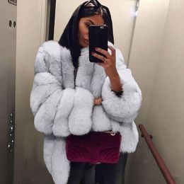Manteau d'hiver épais en fausse fourrure pour femme, veste chaude, grande taille, en peluche, vêtements d'extérieur, 5xl