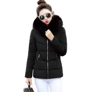 Faux Fur Women Basic Coats 2022 Vrouwelijke winter katoenkleding Nieuw Down Jacke Keep warme overjas dames modejas A382 y2209