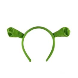 Faux lederen hoofdband Shrek Hairspin Ears Hoofdband Hoofd Cirkel Cirkel Kinderen Volwassen Hair Hoop Party Kostuum Item Masquerade Party SU