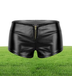 Faux Shorts en cuir féminin Pantalon Front Zipper blanc Black Low Brows Femme Bandage sexy mini short Buttoms Y2006233964197