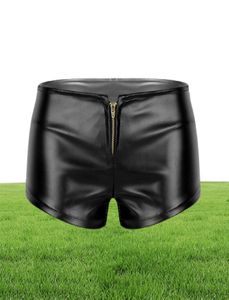 Faux Shorts en cuir pantalon Foot Zipper Blanc noir noir bas short féminin Bandage sexy mini short Buttoms Y2006237425195