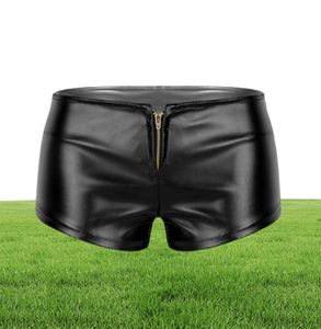Faux Shorts en cuir pantalon Front Zipper Blanc noir noir bas short féminin Sexy Bandage mini short Buttoms Y2006239360532