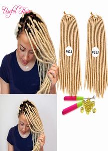 Faux locs crochet tresses extension de cheveux synthétiques redoute tresses droites goutte mode 1418 pouces fauxlocks tressage hair6474288