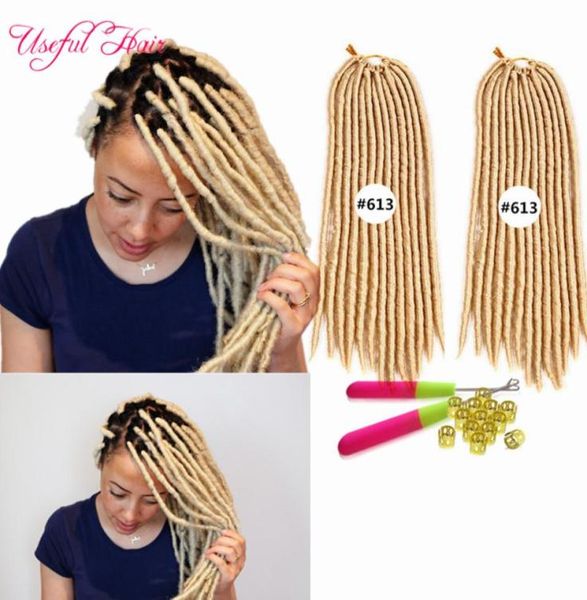 Faux locs crochet tresses extension de cheveux synthétiques redoute tresses droites goutte mode 1418 pouces fauxlocks tressage hair3739748