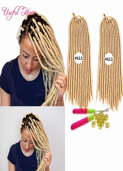 Faux locs crochet tresses extension de cheveux synthétiques redoute tresses droites goutte mode 1418 pouces fauxlocks tressage hair6474288