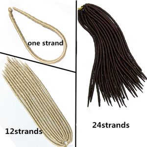 Faux Locs Haak Haar 24 Stranden / PCS Straight Haak Hair Extensions Synthetische Dreadlock Extensions Vlechten Vlechten voor zwarte vrouwen