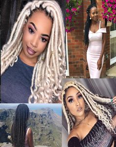 Faux Locs Crochet Crochet Traids 14 18 pouces Soft Natural Synthetic Hair Extension 24 Standspack Goddess Hair5440591