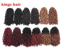 Faux Locs Bouclés Extrémités Crochet Tresses Cheveux 12quot 18strandpack Court Et Moyen Taille Crochet Tressage Synthétique Hair1549145