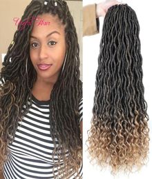 faux locs dreadlocks GODIN LOCS HAAR marley vlechten haarextensies gehaakte vlechten Ombre body wave haar weeft Boheemse sloten f5189842