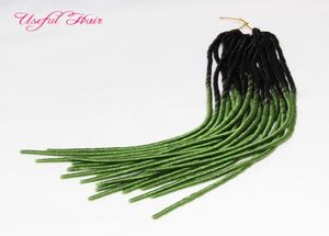 FAUX LOCS OMBRE GREEN Zachte vlecht hairextensions in bundels dreadLOCKS SYNTHETISCH vlechten gehaakte vlechten HAAR MARLEY JUMBO VLECHTEN1547778