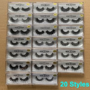 Faux Mink Lashes Faux Cils Doux Volume Duveteux Cils 3D Effet Superposé 100% Fait Main Dramatique Longue Boucle Épaisse Extension Naturelle Cils 20 Styles