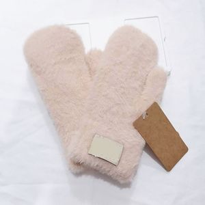 designhandschoenen Faux Rabbit Velvet Warm Gebreide Outdoorhandschoenen Mode Dames Winter Warm