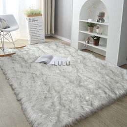 Tapis en fausse laine salon tapis en peluche chambre fausse peluche tapis de sol moelleux maison facile à nettoyer tapis décoratif HKD230901