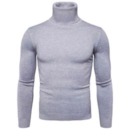 Favocent Winter Warm Turtleneck Trui Mannen Mode Solid Gebreide Heren Truien Casual Mannelijke Dubbele Kraag Slanke Fit Pullover