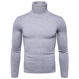 Favocent Winter Warm Turtleneck Trui Mannen Mode Solid Gebreide Mens Sweaters Casual Mannelijke Dubbele Kraag Slim Fit Pullover 210818