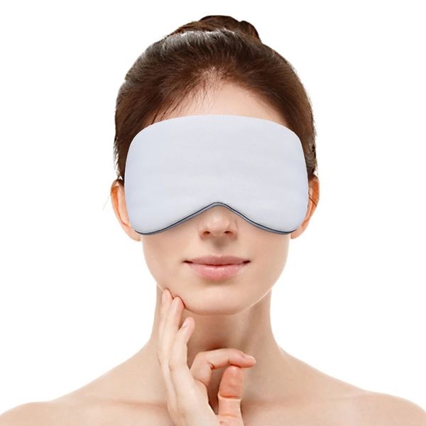 Favorisez le masque pour les yeux de sommeil chaud et frais à double face pour les femmes, les hommes, les voyages, la sieste, les yeux résistants à la lumière, la couverture douce pour la peau