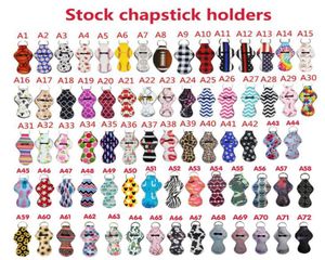 Favoris Cadeaux 72 Modèle Couleur Printing Néoprène Capsticle Hecteur de clés de poche à lèvres Handy Solder Keychains Cloychains Case Pouche pour WO6187486