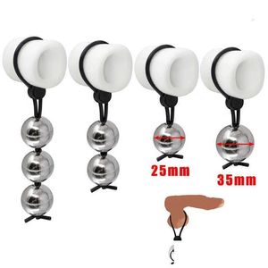 Favoris Favoris Favoris Masr Vibrateur Boule En Métal Cock Ring Lourd Cintre Pénis Érection Agrandisseur Extender Poids Civière Jouets Pour Hommes Drop De