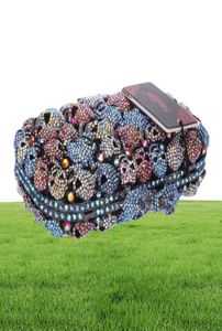 Fawziya Skull Bag Skull portemonnees en handtassen voor vrouwen Kisslock Crystal Evening Clutch Bags8812203