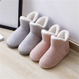 FayueKey Winter Fashion Home Dames Katoen Pluche Faux Bont Dikker Warme Slipper Indoor Vloer Outdoor Buiten Vrouwelijke Platte Schoenen 211229