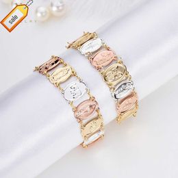 FB0183 Venta caliente Virgen María Pulsera oro laminado 18k joyería Chapado en oro rosa St. Jude Joyería CRISTIANO Pulsera de lujo