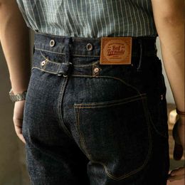 Fbc-0001 Red Tornado Lire la description 14oz Indigo Selvage Pants One Washed Sanforized Thick Raw Denim Buckle Jean225U