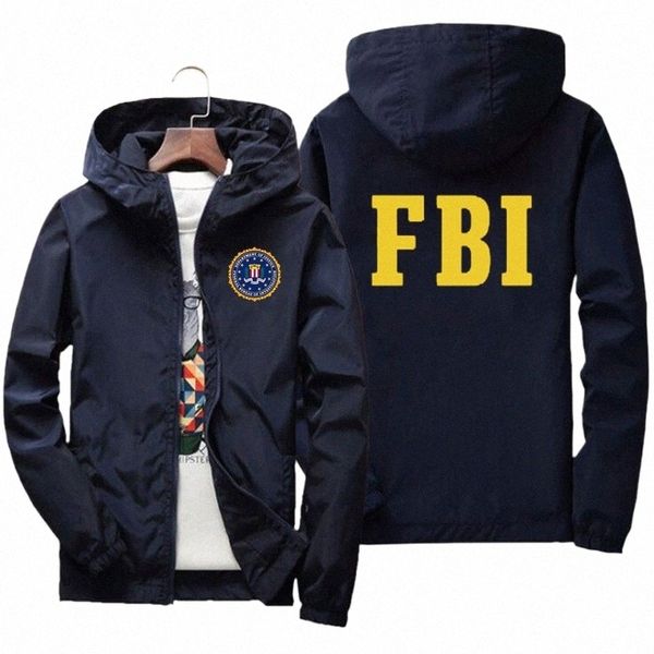 FBI hombres senderismo chaquetas impermeable con capucha rompevientos abrigo otoño hombres al aire libre casual cam chaqueta tácticas chaquetas militares u6nk #