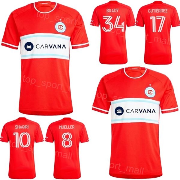 FC 2024-25 Maillots de football de Chicago Soccer 17 GUTIERREZ 21 HERBERS 10 SHAQIRI 34 BRADY 7 HAILE-SELASSIE 23 ACOSTA 19 KOUTSIAS 9 CUYPERS PINEDA CZICHOS Kits de maillots de football