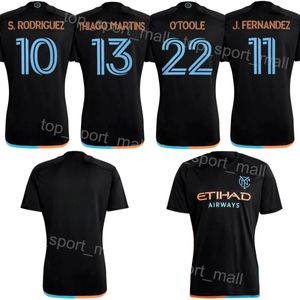 FC 24/25 New York City Soccer 9 Monsef Bakrar Maillots 43 Talles Magno 10 Santiago Rodriguez 21 Andres Jasson 55 Keaton Parks 6 James Sands Kits de maillots de football Uniforme