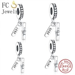 FC Sieraden Fit Originele Merk Charm Armband 925 Silver Ribbon Book Scroll Brief Kralen Bead 2020 Graduation Crafts Berloque Q0531