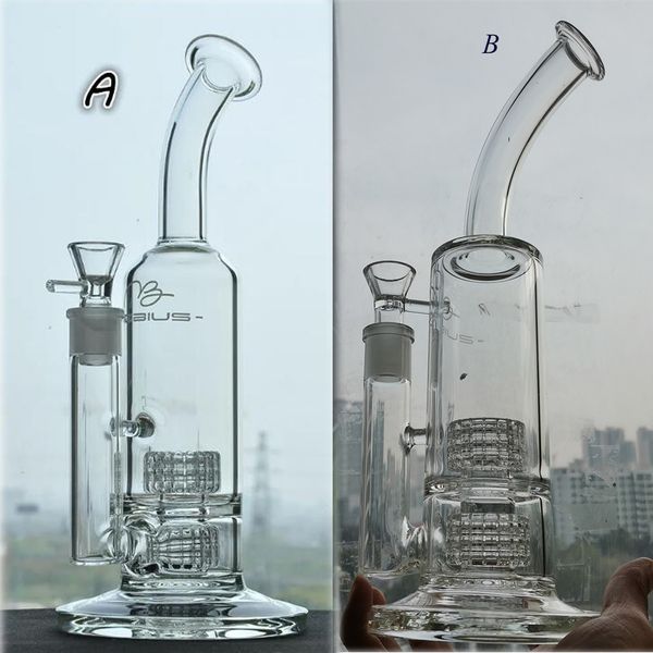 Mobius Heady Glass Oil Rigs Hookahs Water Bong Tuberías de agua gruesas Dab Matrix Perc Bongs únicos Tubería de humo con junta de 18 mm