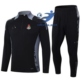 FC Lokomotiv Moskou Moskou Heren volwassen halve rits Training voor lange mouwen Pak Buiten Sport Home Leisure Suit Sweatshirt Jogging Sportswear