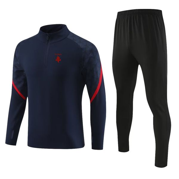 FC Metz Ropa deportiva informal para hombre, traje deportivo de moda para actividades al aire libre para niños, chaqueta deportiva informal transpirable de manga larga con media cremallera