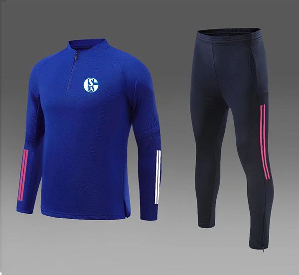 FC Schalke 04 Survêtements pour hommes automne et hiver costume d'entraînement de football en plein air enfants jogging sports Football costume à domicile logo personnalisé