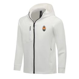 FC Shakhtar Donetsk Hommes Vestes Automne manteau chaud loisirs en plein air jogging sweat à capuche Fermeture éclair complète à manches longues Veste de sport décontractée