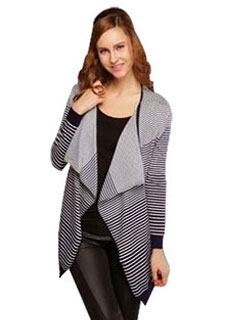 Long Sleeve Striped Coats