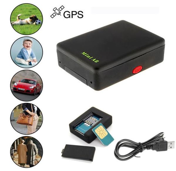 Fcarobd Mini A8 GPS localisateur en temps réel voiture enfants animal de compagnie GSM GPRS LBS suivi adaptateur d'alimentation avec bouton SOS 5125129