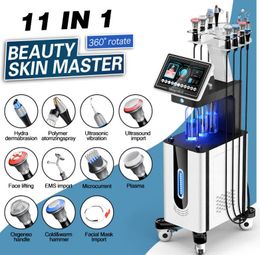 Vente d'usine 11 en 1 Hydra Dermabrasion Microdermabrasion Machine EMS RF rajeunissement de la peau élimination des taches de rousseur oxygène Jet Peel équipement de beauté du visage