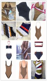 FD Swimsuit Nieuwe stijl Lady One Piece Swimsuit Women Plus Size Swimwear Retro Vintage Bathing Suits Beachwear F Letter Gedrukt Swim3652763