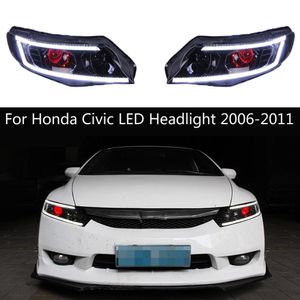 FD2 autokoplampen draaien signaal voorlamp High Beam Head Lights voor Honda Civic LED-koplamp 2006-2011 Koplampen overdag hardlooplicht