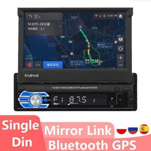 FD70 1Din Android Car Audio Radio Multimedia Video Player Navigatie 7 inch Scherm GPS Bluetooth Spiegel link Autoradio222f