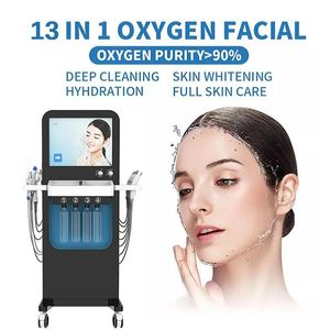 Approbation de la FDA 13 en 1 Microdermabrasion Hydro dermabrasion faciale Bio micro Vacuum Oxygen Jet Facial Machine Soins de la peau rajeunissement de la peau Blackhead Removal machine