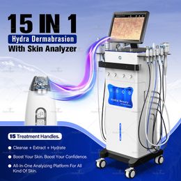 FDA aprobado 15 en 1 Microdermabrasión Agua Jet de agua Retiro de arrugas de arrugas Diamantes Peleo de la cara facial Dermabrasión SALON SALON