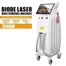 FDA goedgekeurde Diode Laser Ontharing Machine 755nm 808nm 1064nm Trio Laser Haren Ontharen Apparatuur Pijnvrij Behandeling