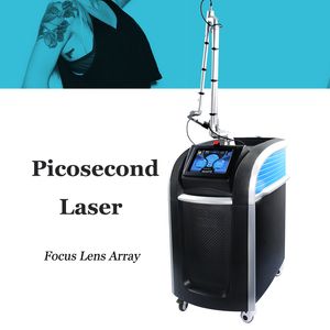 Eliminación de pigmento de punto láser Pico aprobado por la FDA 532nm 755nm 1064nm 1320 Lente de enfoque Picosegundo Lazer Eliminación de tinta de tatuaje