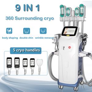 FDA Goedgekeurde Cryolipolysis Fat Freeze Machine Buik Buik Afslanken Cool Cellulite Reduction 360 Cryo Vacuüm RF Cavitatie Lipolyse Slank