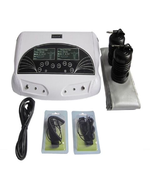 FDA double système de machine de désintoxication de bain de pieds ionique ceinture infrarouge lointain deux ions nettoyer tableau pied Detox Spa masseur utilisation pour deux personnes8491150