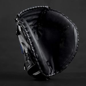 FDBRO Guante receptor de béisbol Deportes al aire libre Marrón Negro PVC Equipo de práctica de softbol Tamaño 12.5 Mano izquierda para entrenamiento de adultos 231225